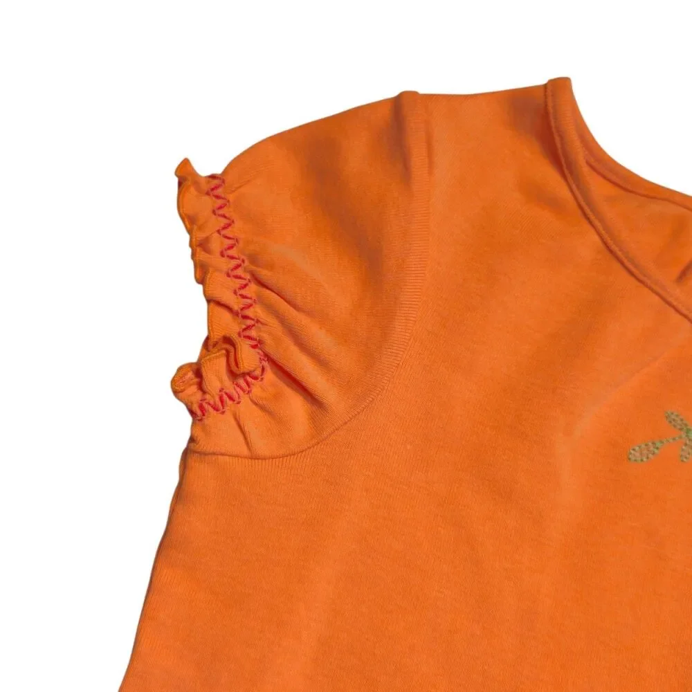Vintage Gymboree Top Girls Size 5 Orange Fiesta Del Sol Short Sleeved T Shirt